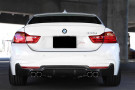 Carbonado 2013-2020 BMW 4 Series F32 F33 F36 3D Style Carbon Fiber Rear Qual Exhaust Diffuser (For M-Tech Only )