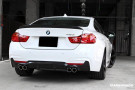 Carbonado 2013-2020 BMW 4 Series F32 F33 F36 3D Style Carbon Fiber Rear Qual Exhaust Diffuser (For M-Tech Only )