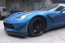 Carbonado 2013-2019 Corvette C7 Z51 Z06 Grandsport STAGE3 Style Carbon Fiber Front Lip with Caps