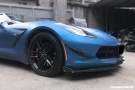 Carbonado 2013-2019 Corvette C7 Z51 Z06 Grandsport STAGE3 Style Carbon Fiber Front Lip with Caps