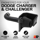 K&N Cold Air Intake - Dryflow, Roto-mold Tube - DODGE MAGNUM V8-5.7/6.1L - knn30-1542