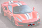 Carbonado 2018-2022 Ferrari 488 Pista OEM Style Carbon Fiber Front Bumper Middle Lip
