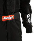 RaceQuip One Piece Single Layer Fire Suit - Black - Small 110002RQP