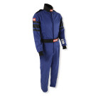 RaceQuip One Piece Single Layer Fire Suit - Blue - Medium Tall 110024RQP