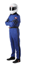 RaceQuip One Piece Single Layer Fire Suit - Blue - Medium Tall 110024RQP