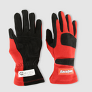RaceQuip SFI 3.3/5 Red / Black Short Gauntlet Nomex Race Gloves - Large 355015RQP