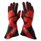 RaceQuip SFI 3.3/5 Red / Black Long Gauntlet Nomex Race Gloves - Medium 358103RQP