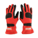 RaceQuip SFI 3.3/5 Red / Black Short Gauntlet Nomex Race Gloves - X-Large 355016RQP