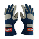 RaceQuip SFI 3.3/1 Blue / Gray Nomex Race Gloves - Large 351025RQP