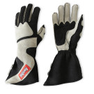 RaceQuip SFI 3.3/5 Black / Gray Outseam Long Gauntlet Nomex Race Gloves - Medium 359603RQP