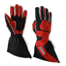 RaceQuip SFI 3.3/5 Red / Black Outseam Long Gauntlet Nomex Race Gloves - Small 359102RQP