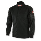 RaceQuip Single Layer Fire Suit Jacket - Black w/Black Stripes -Kids Medium 1969993RQP