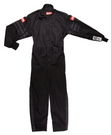 RaceQuip One Piece Single Layer Fire Suit - Black w/Black Stripes - Kids X-Small 1959991RQP