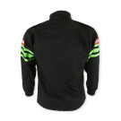 RaceQuip Single Layer Fire Suit Jacket - Black w/Green Stripes -Kids Large 1960795RQP