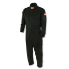 RaceQuip One Piece Single Layer Fire Suit - Black w/Black Stripes - Kids XX-Small 1959990RQP