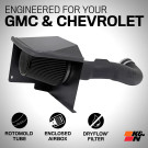 K&N Cold Air Intake - Dryflow, Roto-mold Tube - CHEVROLET V8-4.8/5.3/6.0/6.2L - knn30-3070