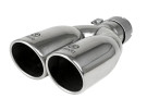 aFe Takeda 2-1/2" 304 Stainless Steel Exhaust Tip 2-1/2" In x 3-1/2" Out x 12" L Bolt-On -Polished Tip- afe49T25374-P121