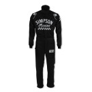 Simpson Racing Checkers Suit Black - XXL CK02521