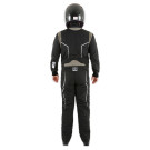 Simpson Racing Helix Youth Racing Suit - Medium - Black / Gray HXY2221
