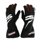 Simpson Racing Airspeed Gloves - Large - Black - SFI 3.3/5 ASKLG