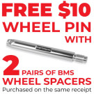 Burger Tuning BMS Mini Cooper R60 Countryman & R61 Paceman Wheel Spacers by BMS w/10 Black Extended Wheel Bolts (Pair, 2 Wheels)