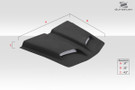 Duraflex Universal Feed Dual Ram Air Hood Scoop - 1 Piece - 114557