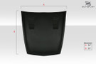 Duraflex Universal GT500 Hood Cowl Scoop Vent - 1 Piece - 112448