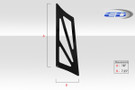 Extreme Dimensions Universal Tall 19" VRX Wing Stands - 4 Piece ( Includes bottom mounting bracket ) - 114996