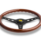 Momo Indy Steering Wheel 350 mm - Mahogany Wood/Brushed Black Spokes momind35ma0b