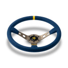MOMO MOD.07 350 Diam 72 Dish Blue Microfiber Anthracite Anodized Spokes 1 Stripe momR1905/35MBL