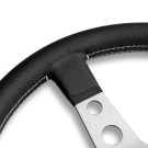 Momo Prototipo Steering Wheel 320 mm - Black Leather/White Stitch/Brushed Alum Spokes momPRO32BK0S