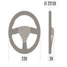 Sparco Steering Wheel R383 Champion Black Leather / Red Stitching spa015R383PLUNRS