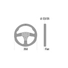 Sparco Steering Wheel R350B Suede w/ Button spa015R350PSO