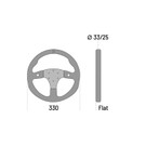 Sparco Steering Wheel R330B Suede w/ Button spa015R330PSO