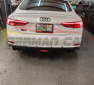 German Car Accessories 2018-2019 Audi A5/S5 Carbon Fiber KB Style Diffuser with LED Brake Light B9 A5/S5