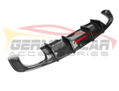 German Car Accessories 2017-2020 Audi A4/S4 Carbon Fiber Aggressive KB Style Diffuser with LED Brake Light B9 A4/S4