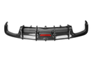 German Car Accessories 2016-2018 Audi A6/S6 Carbon Fiber Aggressive KB Style Diffuser with LED Brake Light C7.5 A6/S6