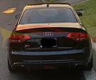 German Car Accessories 2009-2012 Audi A4/S4 Carbon Fiber Diffuser with LED Brake Light B8 A4/S4