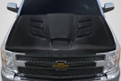Carbon Creations 2007-2013 Chevrolet Silverado Viper Look Hood - 1 Piece - 113403