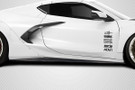 Carbon Creations 2020-2025 Chevrolet Corvette C8 Gran Veloce Wide Body Side Skirt Rocker Panel Splitters - 2 Pieces - 117915