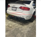 German Car Accessories 2009-2012 Audi A4 Carbon Fiber KB Style Diffuser with LED Brake Light B8