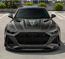 German Car Accessories 2019+ Audi A7/S7/RS7 Glass Engine Cover V2 Style Carbon Fiber Hood C8