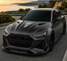 German Car Accessories 2019+ Audi A7/S7/RS7 Glass Engine Cover V2 Style Carbon Fiber Hood C8