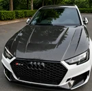 German Car Accessories 2017-2025 Audi A4/S4/RS4 V Style Carbon Fiber Hood B9/B9.5