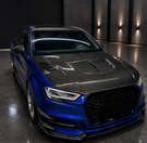 German Car Accessories 2014-2020 Audi A3/S3/RS3 V1 Style Carbon Fiber Hood 8V/8V.5