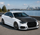 German Car Accessories 2014-2020 Audi A3/S3/RS3 C Style Carbon Fiber Hood 8V/8V.5