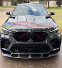 German Car Accessories 2019-2023 BMW X6M Carbon Fiber LD Style 3 Piece Front Lip F96