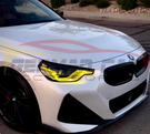 German Car Accessories 2022+ BMW M2/2-Series CSL Style Headlights Yellow DRL Modules G87/G42