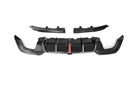 German Car Accessories 2019-2022 BMW 3-Series KB Style 3 Piece Carbon Fiber Rear Diffuser with LED Brake Light G20 320i 330i M340i