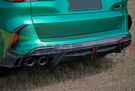 German Car Accessories 2019+ BMW X5M Carbon Fiber 3 Piece Rear Diffuser with Brake Light F95